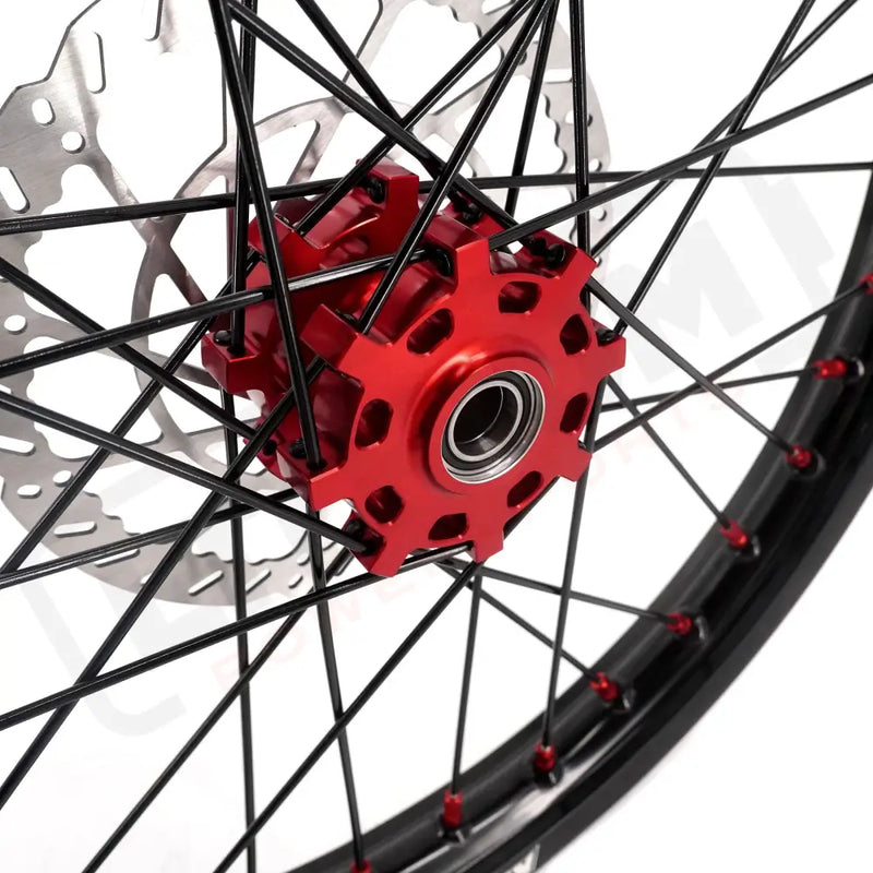KKE Surron Light Bee X 2019-2025 1.6*19’’ & 1.85*16’’ Wheels Rim Red Nipples - Motorcycle Rims & Wheels