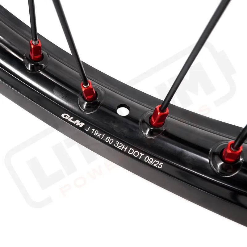 KKE Surron Light Bee X 2019-2025 1.6*19’’ & 1.85*16’’ Wheels Rim Red Nipples - Motorcycle Rims & Wheels