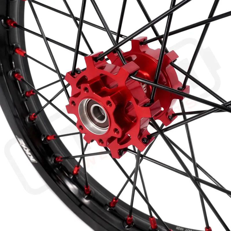 KKE Surron Light Bee X 2019-2025 1.6*19’’ & 1.85*16’’ Wheels Rim Red Nipples - Motorcycle Rims & Wheels