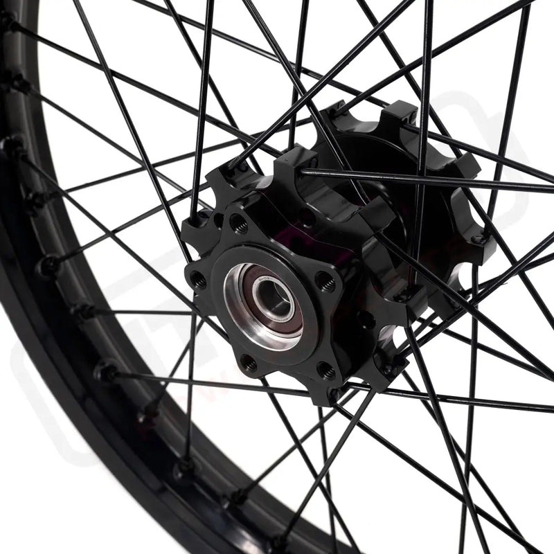 KKE Surron Light Bee X E-Ride Pro SS 1.6*21’’ & 1.85*18’’ E-bike Wheels - Black Hub, Black Rim, Black Nipple, Black