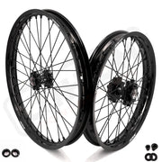 KKE Surron Light Bee X E-Ride Pro SS 1.6*21’’ & 1.85*18’’ E-bike Wheels - Black Hub, Black Rim, Black Nipple, Black