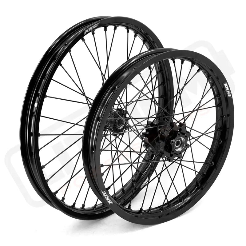 KKE Surron Light Bee X E-Ride Pro SS 1.6*21’’ & 1.85*18’’ E-bike Wheels - Black Hub, Black Rim, Black Nipple, Black