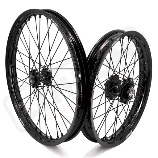 KKE Surron Light Bee X E-Ride Pro SS 1.6*21’’ & 1.85*18’’ E-bike Wheels - Black Hub, Black Rim, Black Nipple, Black