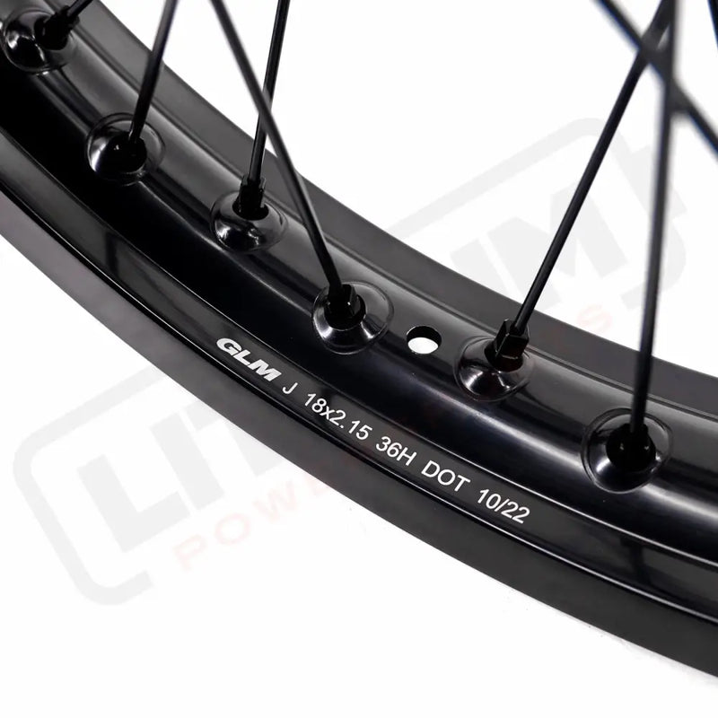 KKE Surron Light Bee X E-Ride Pro SS 1.6*21’’ & 1.85*18’’ E-bike Wheels - Black Hub, Black Rim, Black Nipple, Black
