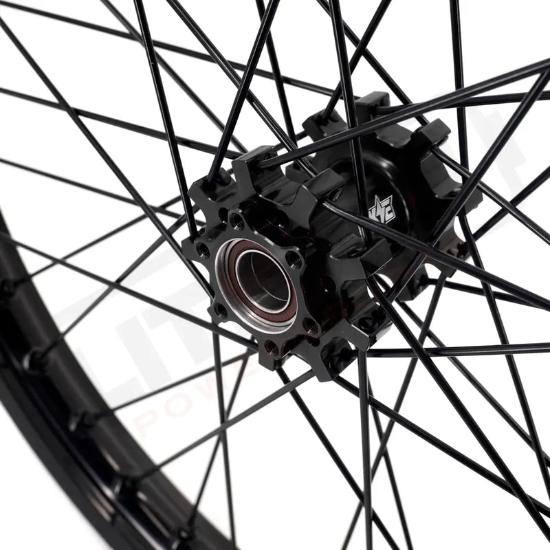 KKE Surron Light Bee X E-Ride Pro SS 1.6*21’’ & 1.85*18’’ E-bike Wheels - Black Hub, Black Rim, Black Nipple, Black