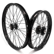 KKE Surron Light Bee X E-Ride Pro SS 1.6*21’’ & 1.85*18’’ E-bike Wheels - Black Hub, Black Rim, Black Nipple, Black