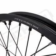 KKE Surron Light Bee X E-Ride Pro SS 2.15*17’’ & 2.5*17’’ E-bike Wheels - Black Hub, Black Rim, Black Nipple, Black