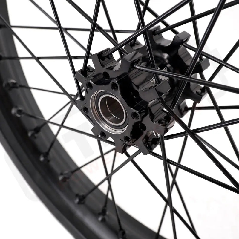 KKE Surron Light Bee X E-Ride Pro SS 2.15*17’’ & 2.5*17’’ E-bike Wheels - Black Hub, Black Rim, Black Nipple, Black
