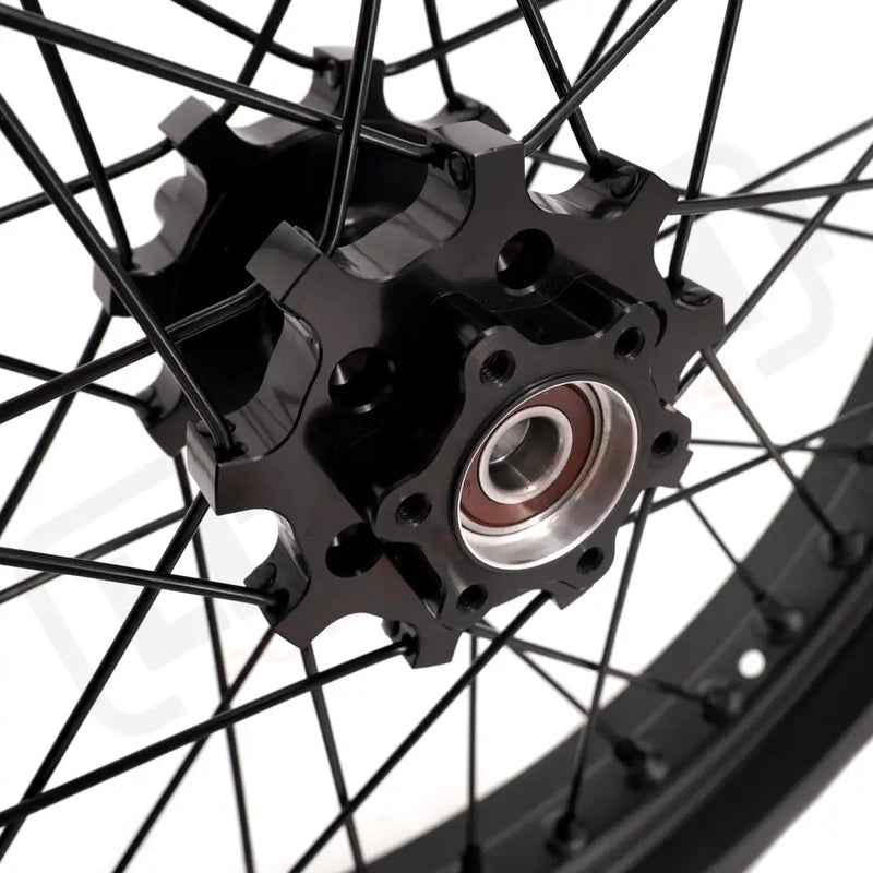 KKE Surron Light Bee X E-Ride Pro SS 2.15*17’’ & 2.5*17’’ E-bike Wheels - Black Hub, Black Rim, Black Nipple, Black
