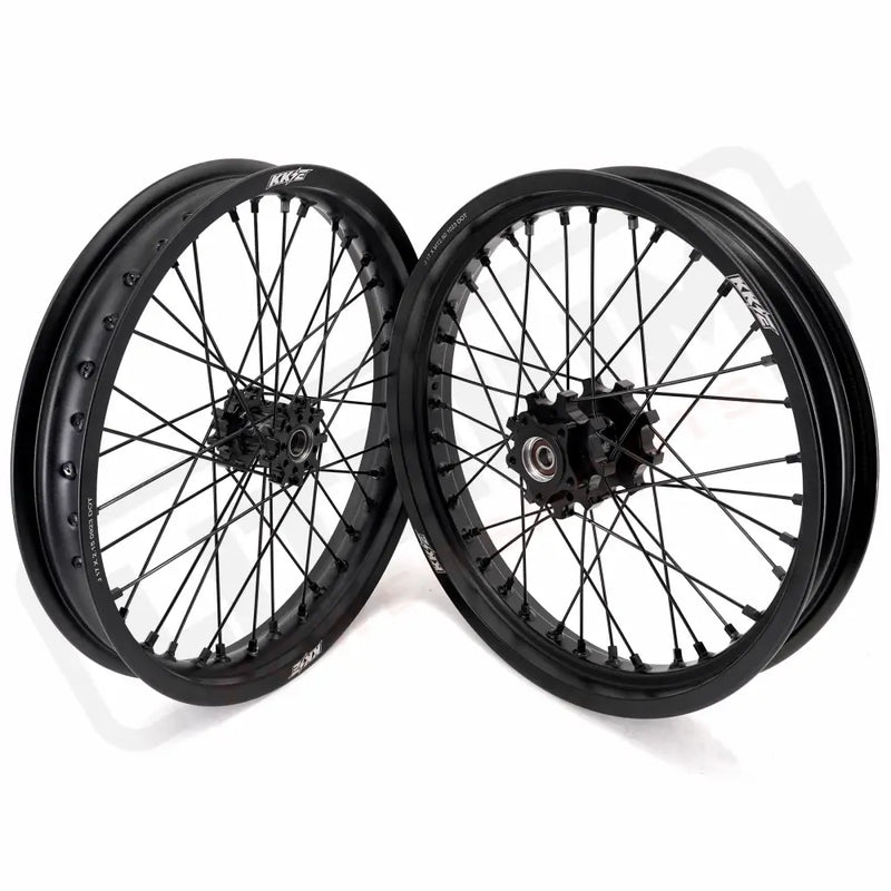 KKE Surron Light Bee X E-Ride Pro SS 2.15*17’’ & 2.5*17’’ E-bike Wheels - Black Hub, Black Rim, Black Nipple, Black