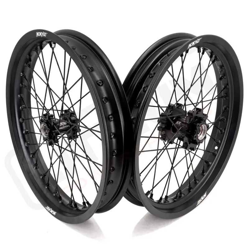 KKE Surron Light Bee X E-Ride Pro SS 2.15*17’’ & 2.5*17’’ E-bike Wheels - Black Hub, Black Rim, Black Nipple, Black