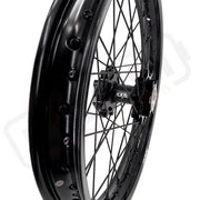 KKE Talaria Sting MX3 / R MX4 21’’ 18’’ E-Bike Spoked Wheels - Black Hub, Black Rim, Black Nipple, Black Spoke