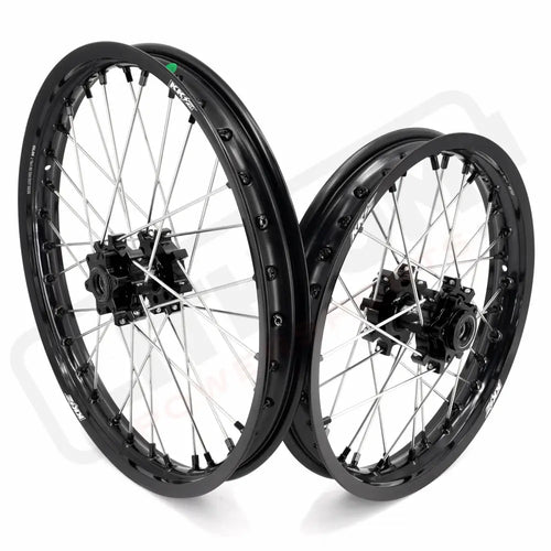 KKE Talaria Sting MX5 19’’ 16’’ Wheels Rims Electric Dirtbike Black - Black Hub, Black Rim, Black Nipple, Silver Spoke
