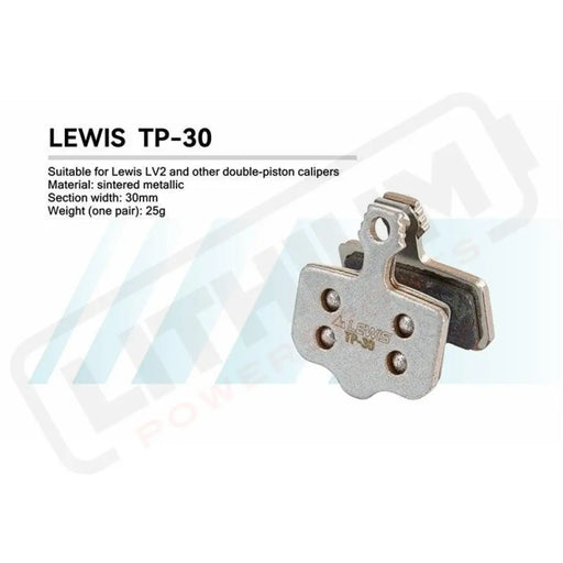 Lewis TP series Sintered Metallic Brake pads For LV2/LV4/LH4/LHT - Lithium Powersports