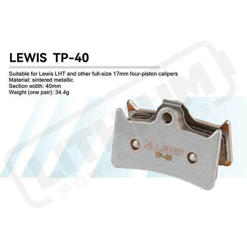 Lewis TP series Sintered Metallic Brake pads For LV2/LV4/LH4/LHT - Lithium Powersports