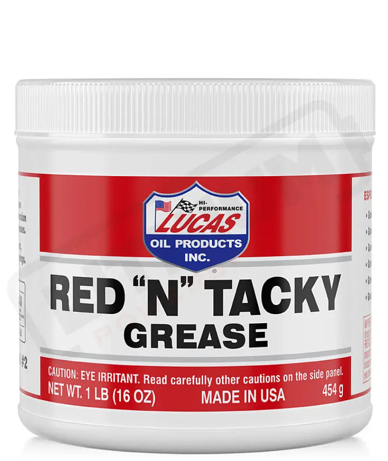 Lucas Red ’N’ Tacky Grease Red ’N’ Tacky #2 Grease Tub 1Lb - Chemicals
