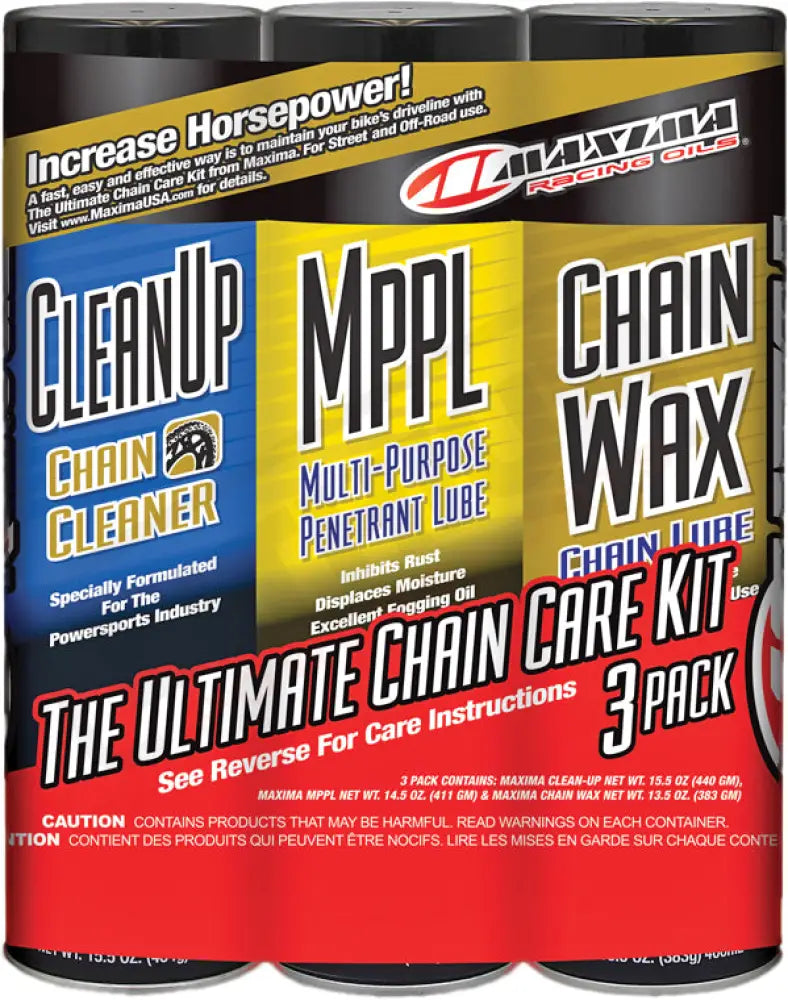 Maxima Ultimate Chain Wax Care Kit Ultimate Chain Wax Care Kit 3/Pk - Chemicals