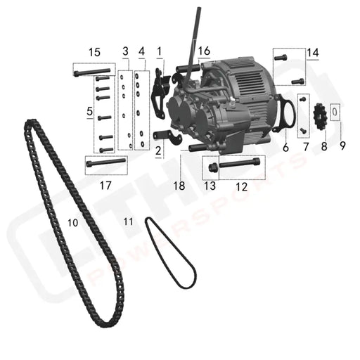 MOTOR AND GEARBOX (MX3 / MX4) - Lithium Powersports