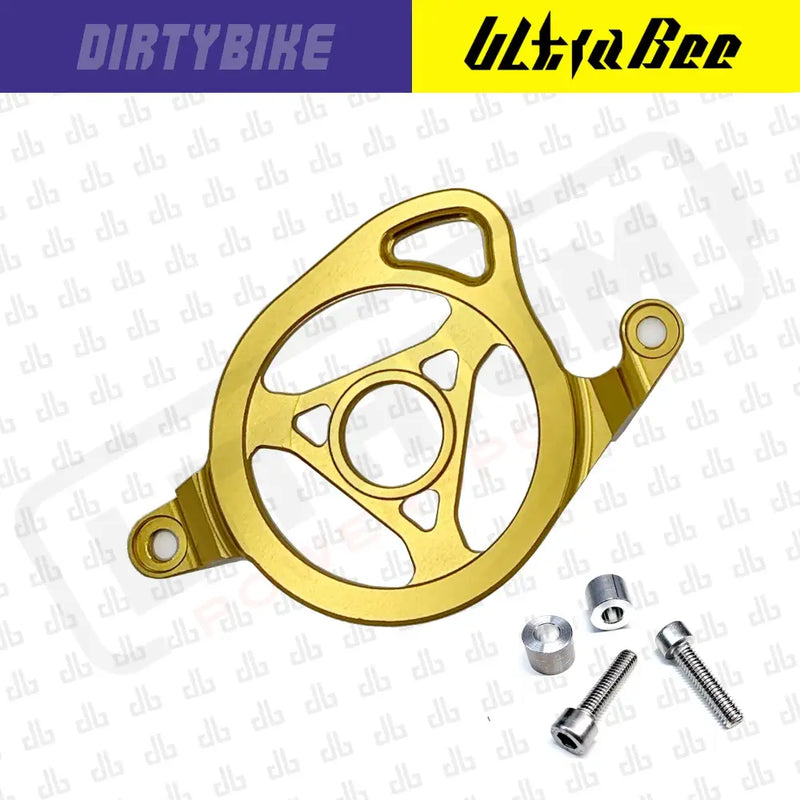 Motor Sprocket Cover CNC Aluminum | Surron Ultra Bee - Gold - Motor Sprocket Cover