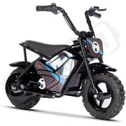 MotoTec 24v 250w Electric Powered Mini Bike Black - Lithium Powersports