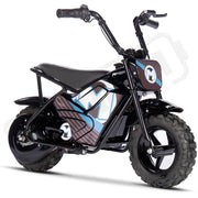 MotoTec 24v 250w Electric Powered Mini Bike Black - Lithium Powersports