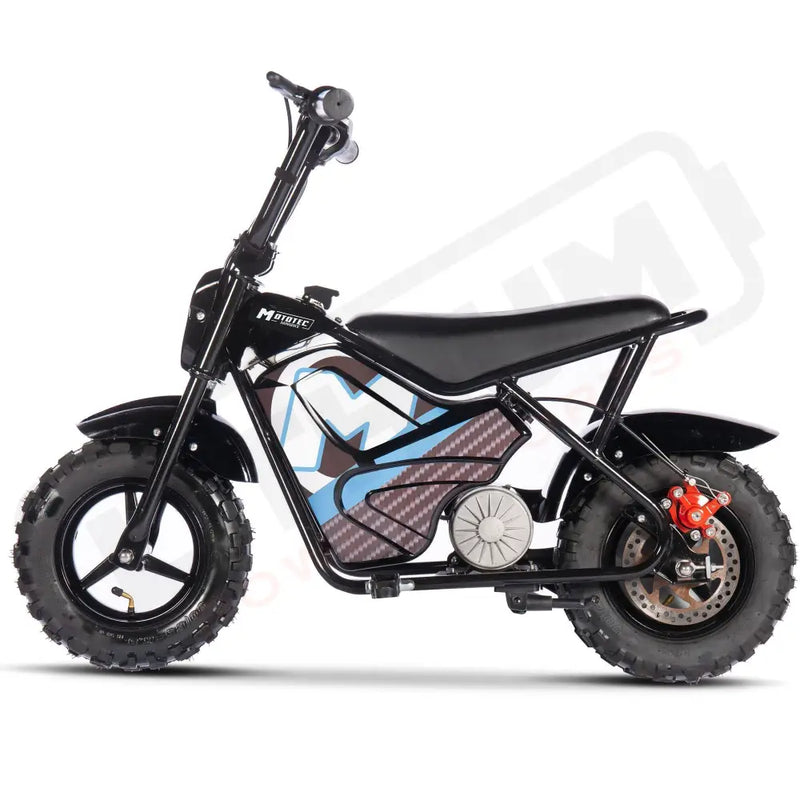 MotoTec 24v 250w Electric Powered Mini Bike Black - Lithium Powersports