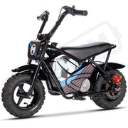 MotoTec 24v 250w Electric Powered Mini Bike Black - Lithium Powersports