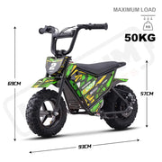 MotoTec 24v 250w (HP120E) Electric Powered Mini Bike eRides