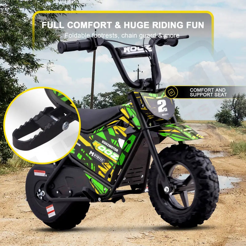 MotoTec 24v 250w (HP120E) Electric Powered Mini Bike eRides