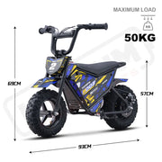 MotoTec 24v 250w (HP120E) Electric Powered Mini Bike eRides
