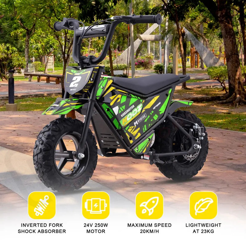 MotoTec 24v 250w (HP120E) Electric Powered Mini Bike eRides