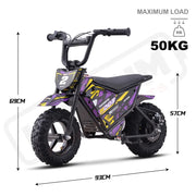 MotoTec 24v 250w (HP120E) Electric Powered Mini Bike eRides