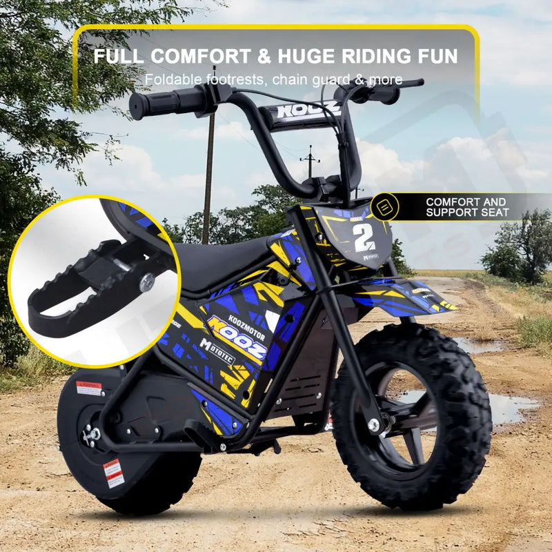 MotoTec 24v 250w (HP120E) Electric Powered Mini Bike eRides