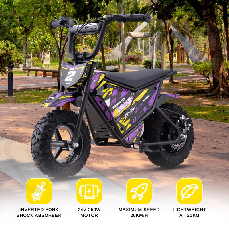 MotoTec 24v 250w (HP120E) Electric Powered Mini Bike eRides