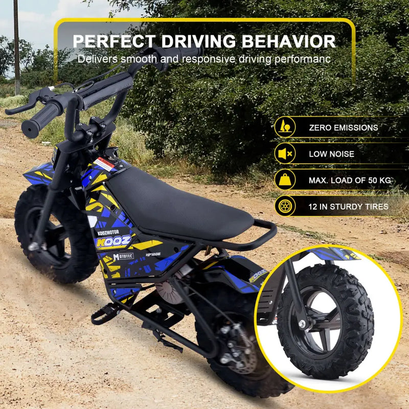 MotoTec 24v 250w (HP120E) Electric Powered Mini Bike eRides