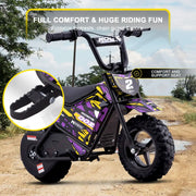 MotoTec 24v 250w (HP120E) Electric Powered Mini Bike eRides