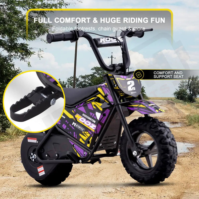 MotoTec 24v 250w (HP120E) Electric Powered Mini Bike eRides