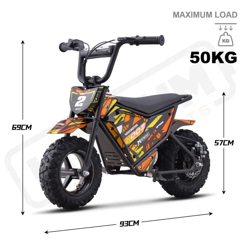 MotoTec 24v 250w (HP120E) Electric Powered Mini Bike eRides