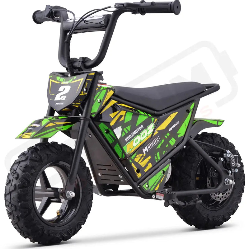 MotoTec 24v 250w (HP120E) Electric Powered Mini Bike Green eRides