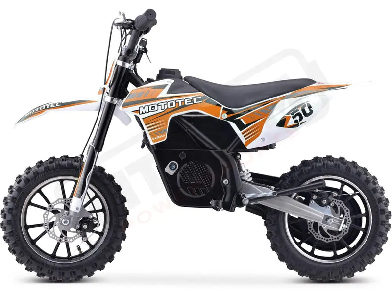 Mototec 24v 500w Gazella Electric Dirt Bike Orange - Lithium Powersports