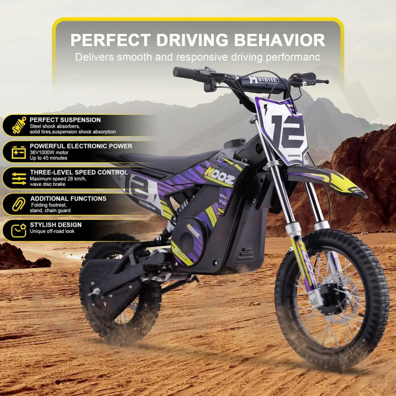 MotoTec 36v 1000w Electric Dirt Bike
