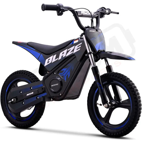 MotoTec 36v 350w Blaze Electric Dirt Bike Blue eRides