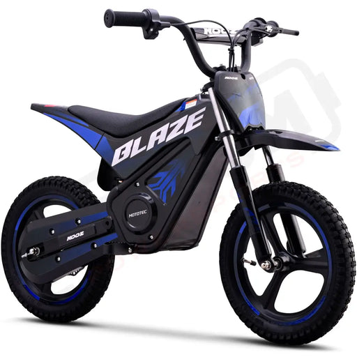 MotoTec 36v 350w Blaze Electric Dirt Bike Blue eRides