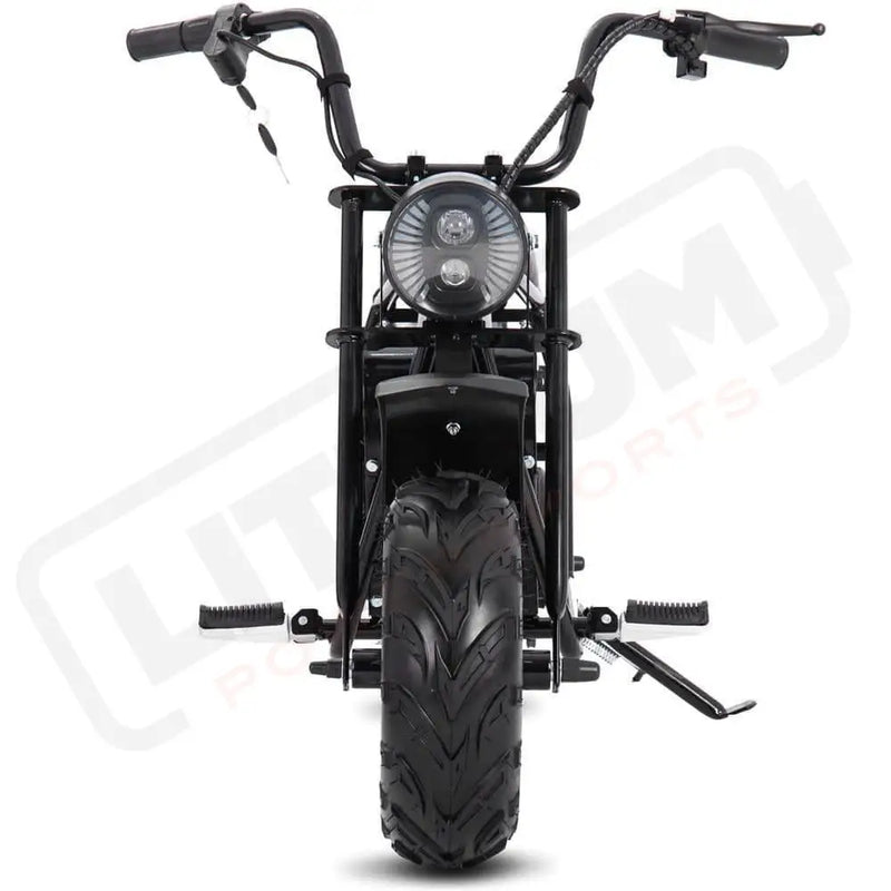 MotoTec 48v 1000w Electric Powered Mini Bike Black - Lithium Powersports