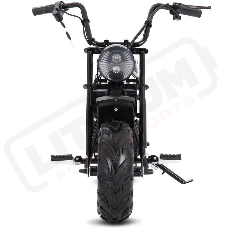 MotoTec 48v 1000w Electric Powered Mini Bike Black - Lithium Powersports