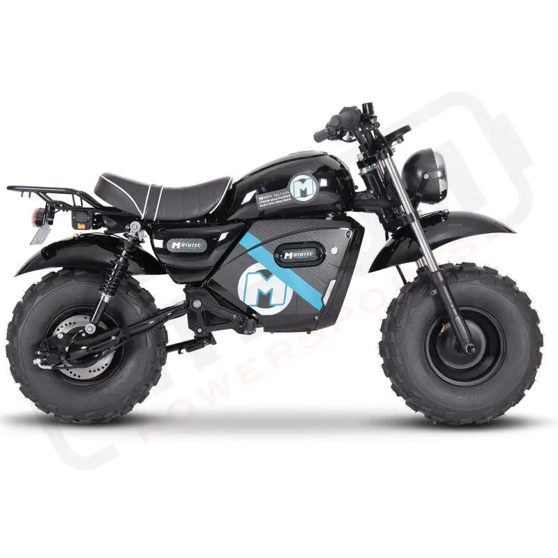 MotoTec 60v 1500w Electric Powered Mini Bike Lithium Black - Lithium Powersports