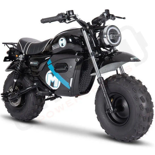 MotoTec 60v 1500w Electric Powered Mini Bike Lithium Black - Lithium Powersports