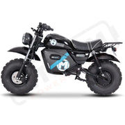 MotoTec 60v 1500w Electric Powered Mini Bike Lithium Black - Lithium Powersports