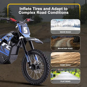 MotoTec 60v 2000w Pro Electric Dirtbike Lithium eRides