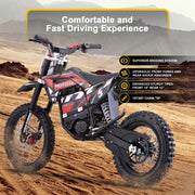 MotoTec 60v 2000w Pro Electric Dirtbike Lithium eRides